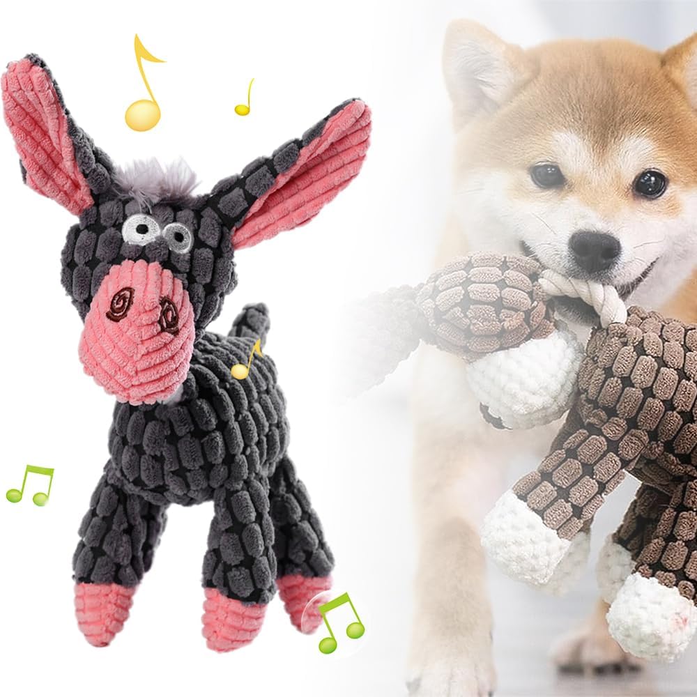 Upgrade Chew Toy for Dogs,  New  Dog Toy Indestructible Stuffed Animals for Dogs, Cute Soft Resistant Squeaky Dog Toys for Heavy Chewers (#A1)