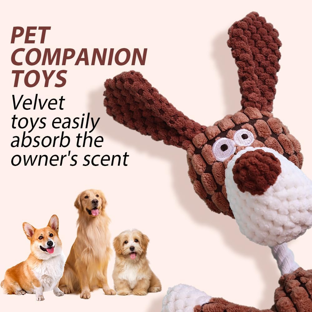 Upgrade Chew Toy for Dogs,  New  Dog Toy Indestructible Stuffed Animals for Dogs, Cute Soft Resistant Squeaky Dog Toys for Heavy Chewers (#A1)