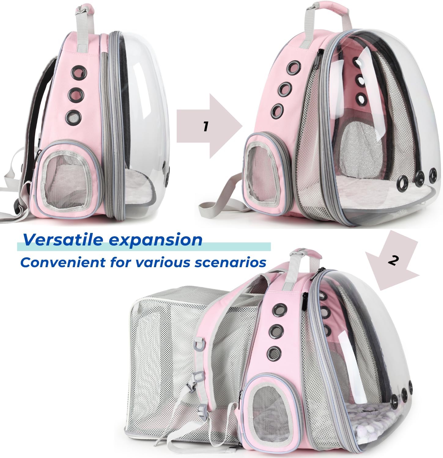 Pet Carrier Backpack, Bubble Backpack Carrier, Cats and Puppies,Airline-Approved, Designed for Travel, Hiking, Walking & Outdoor Use