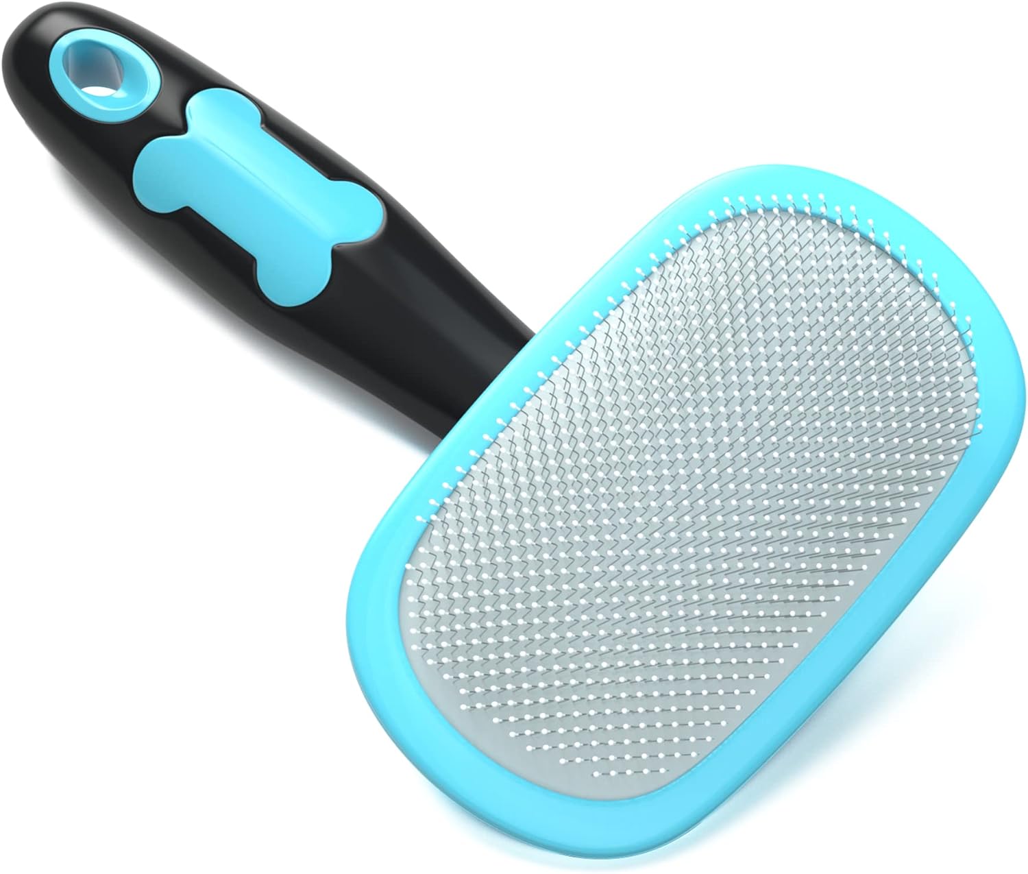 Pet De-shedding and Grooming Tool - Pet Massage Brush (Blue)