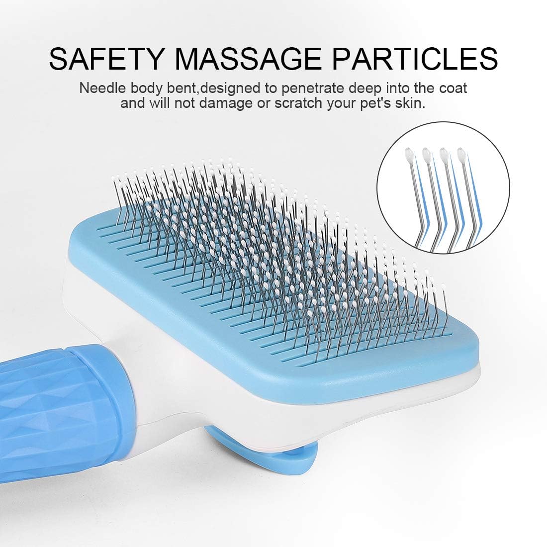 Pet Massage and De-shedding Brush - Universal for Cats and Dogs, Removes Tangled Hair, Skin-friendly Massage Promotes Circulation