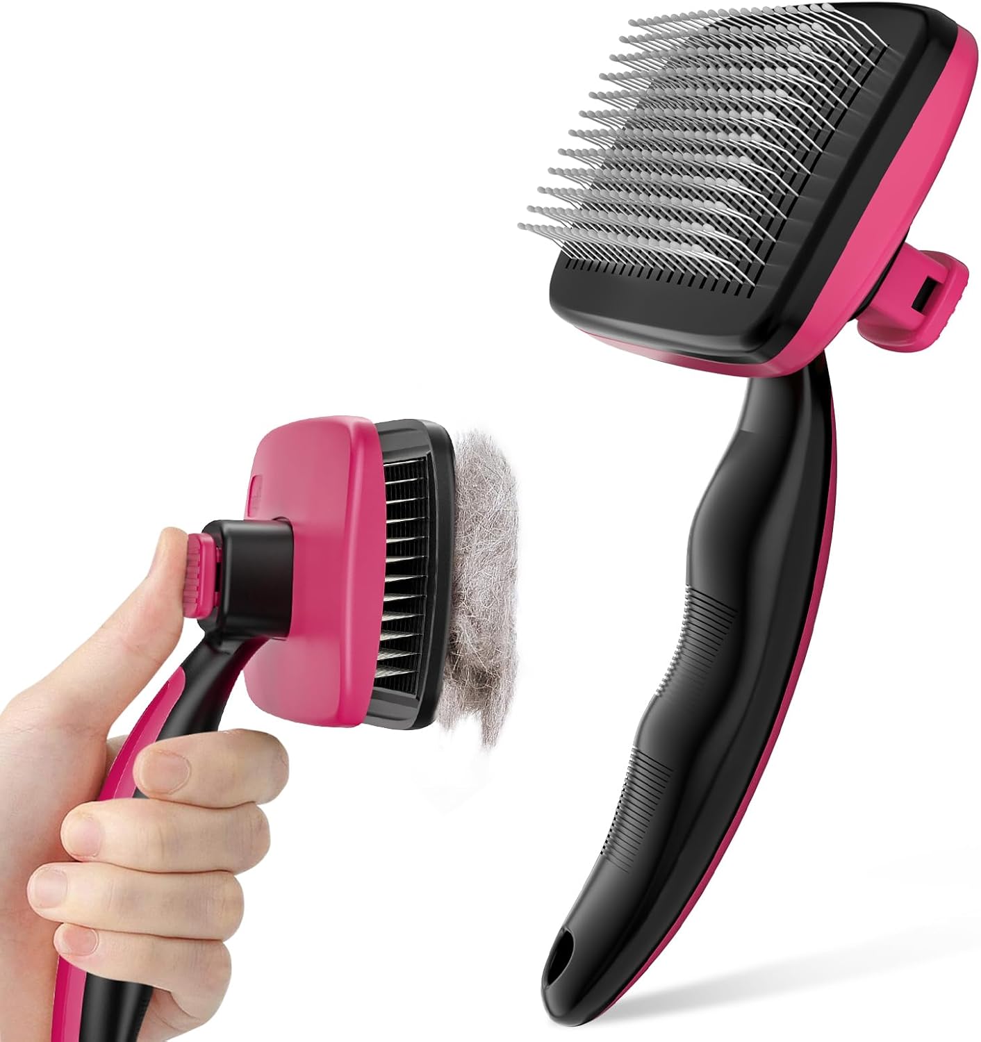 Universal Self-Cleaning Massage Brush for Cats and Dogs - Lightweight Design, De-shedding, Grooming, and Skin-friendly in One