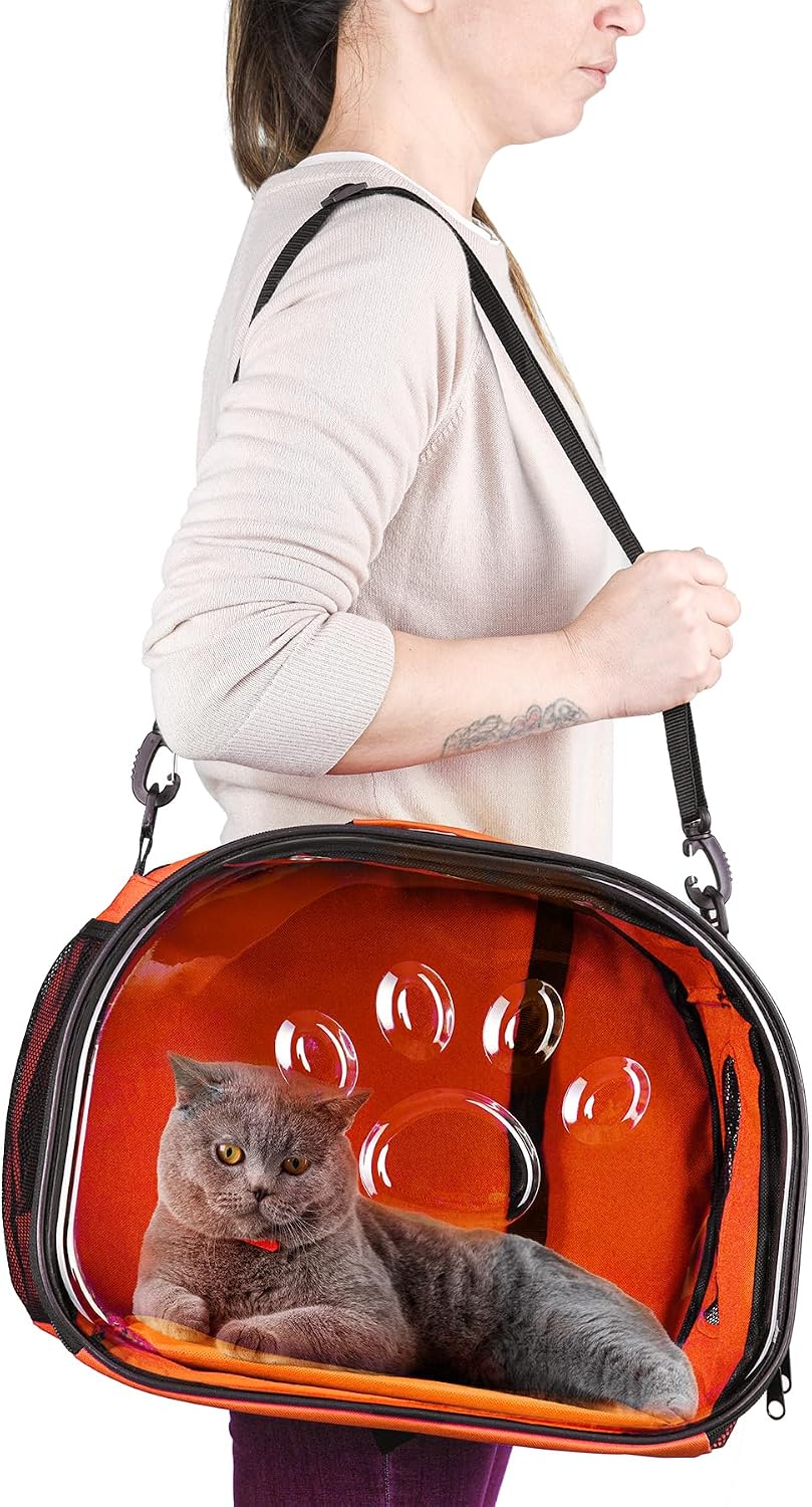 Pet Carrier Backpack, cat Carrier Bag, cat Dog Carrier Bag, Bird Carrier Bag, Backpack Carrier with Foldable Shoulder Strap, Designed for Cats and Puppies, Airline Approved, Travel, Hiking