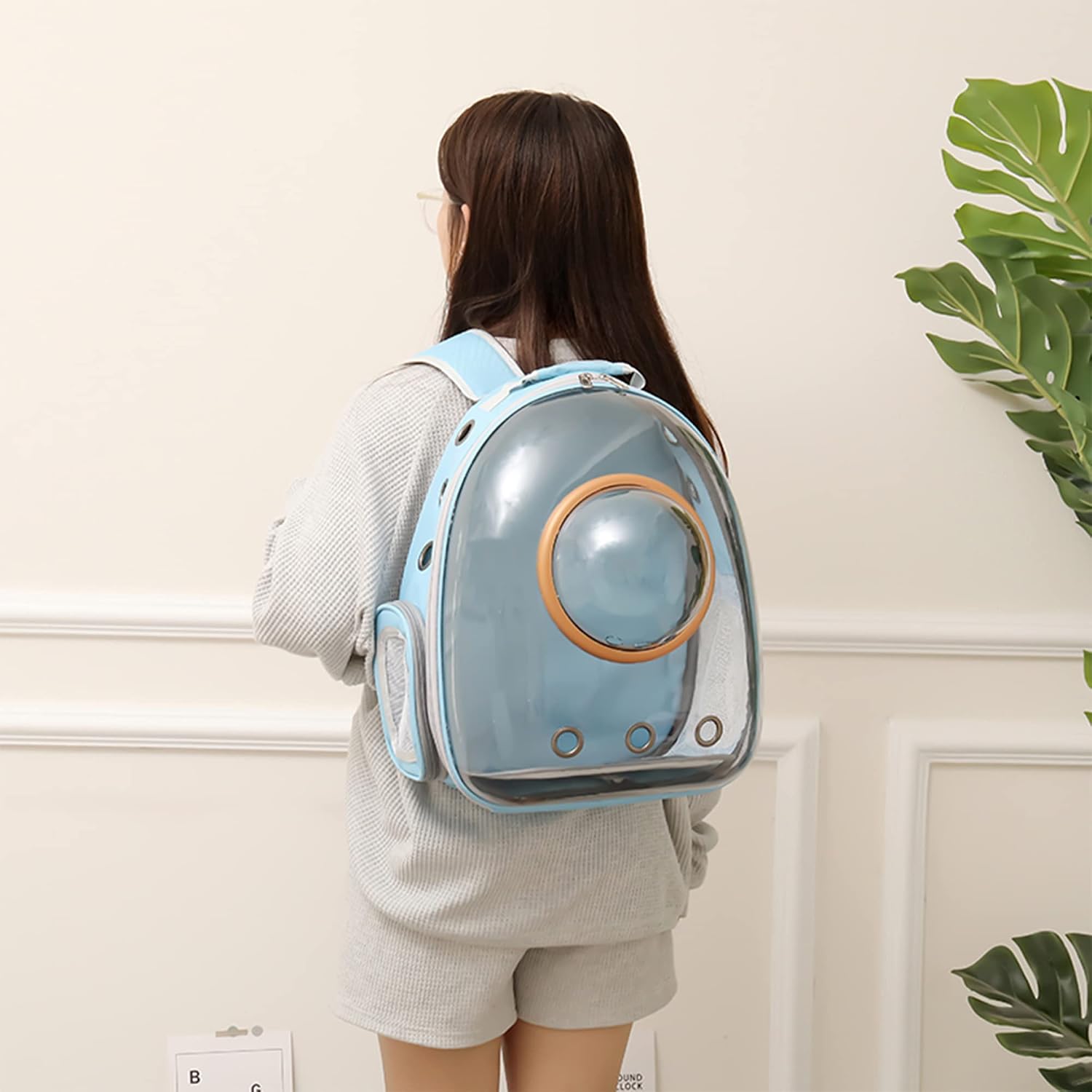 Cat Backpack Carriers,Bubble Space Capsule Kitten Pet Puppies Weight about 10lb,Designed for Travel, Hiking, Walking,Camping& Outdoor Use