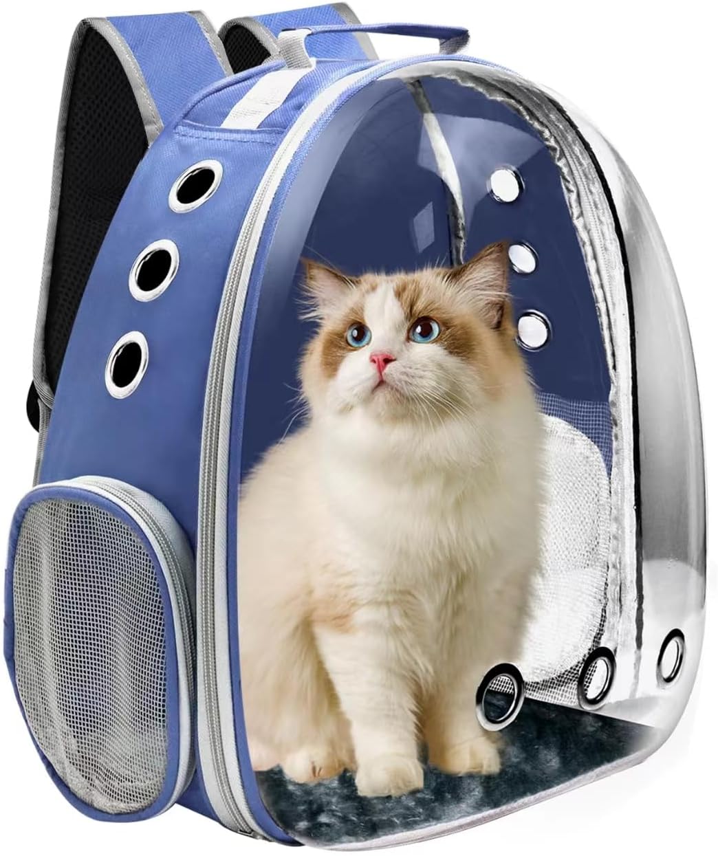 Cat Backpack Carrier, Pet Cat Carrier with Ventilated Design for Carrying Puppy Cats, Pet Carrier Back Pack Bag Space Capsule for Traveling/Hiking/Camping/Outdoors