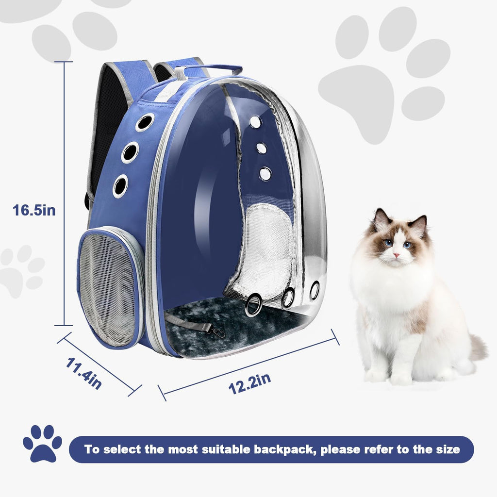 Cat Backpack Carrier, Pet Cat Carrier with Ventilated Design for Carrying Puppy Cats, Pet Carrier Back Pack Bag Space Capsule for Traveling/Hiking/Camping/Outdoors