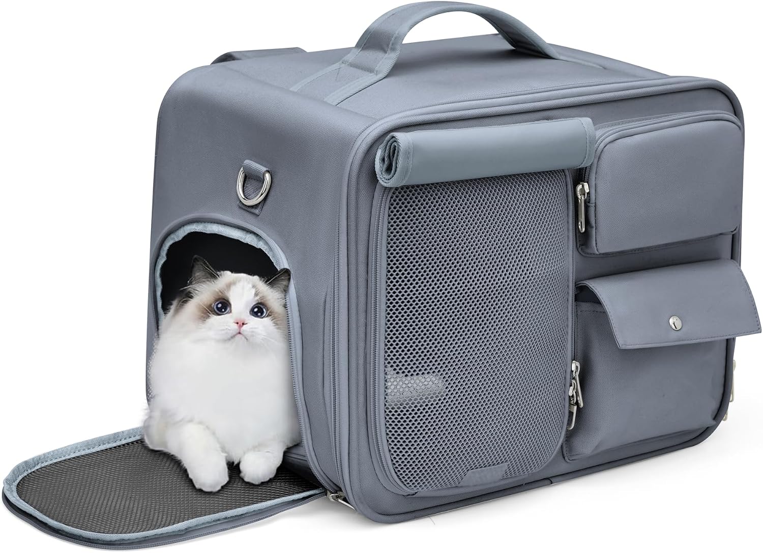 Cat Backpack Carrier Large,Pet Backpack for Dogs and Cats,AirlineApproved,Collapsible,with 3 Ventilated Windows,Designed for Travel, Hiking, Walking & Outdoor Use