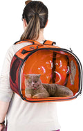 Pet Carrier Backpack, cat Carrier Bag, cat Dog Carrier Bag, Bird Carrier Bag, Backpack Carrier with Foldable Shoulder Strap, Designed for Cats and Puppies, Airline Approved, Travel, Hiking